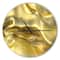 Designart 'Golden Cloth Texture Modern Wall Clock